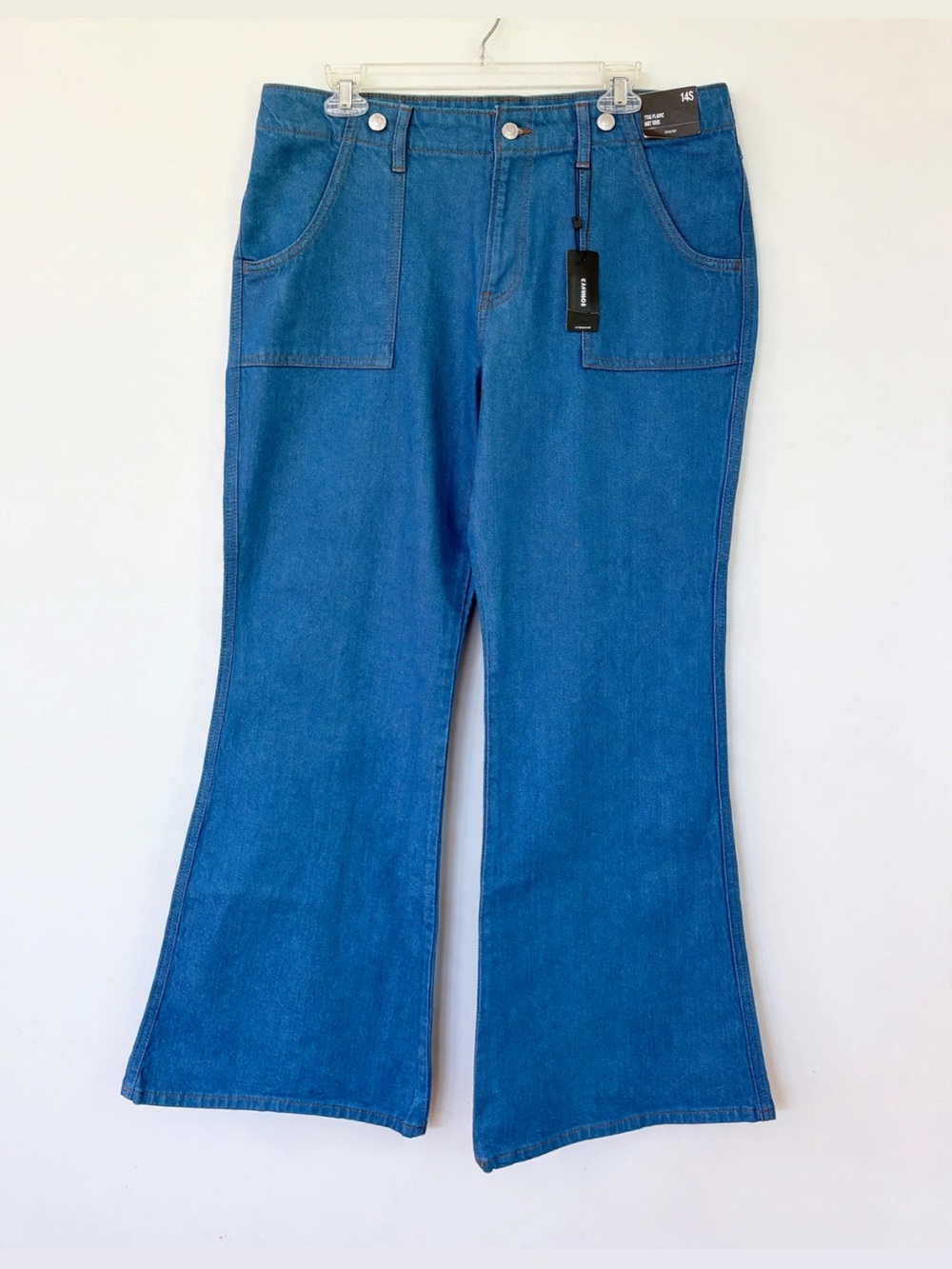 Express 70s Flare Mid Rise Jeans Size 14 Short NWT